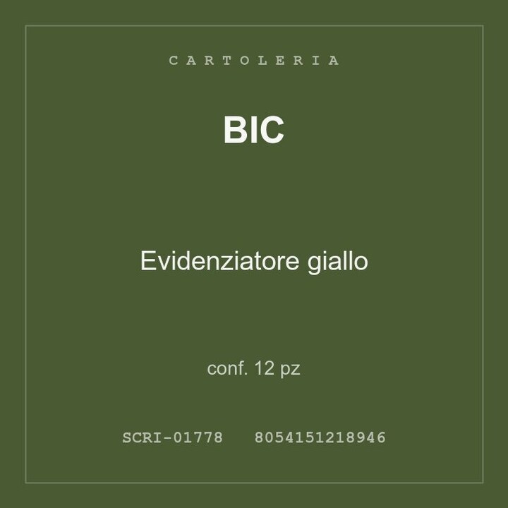 BIC Evidenziatore giallo — conf. 12 pz