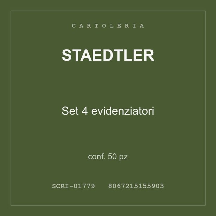 Staedtler Set 4 evidenziatori — conf. 150 pz