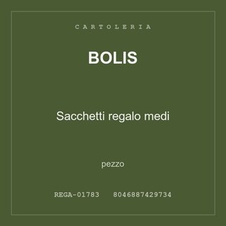 Bolis Sacchetti regalo medi — pezzo