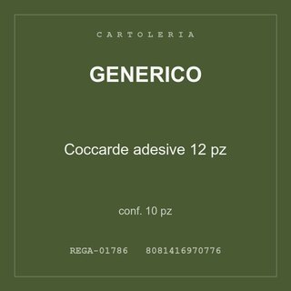 Generico Coccarde adesive 12 pz — conf. 10 pz