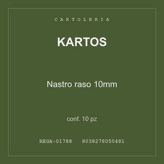 Kartos Nastro raso 10mm — conf. 10 pz