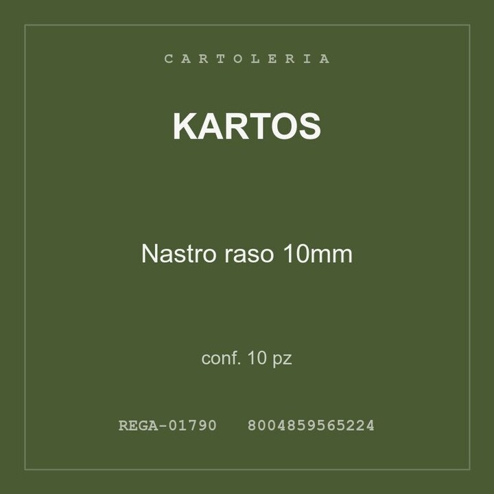 Kartos Nastro raso 10mm — conf. 5 pz