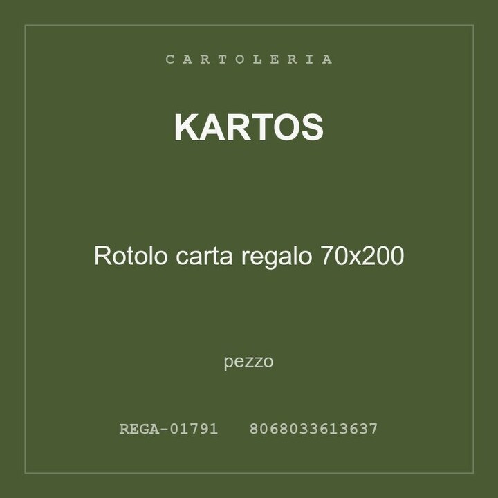 Kartos Rotolo carta regalo 70x200 — pezzo
