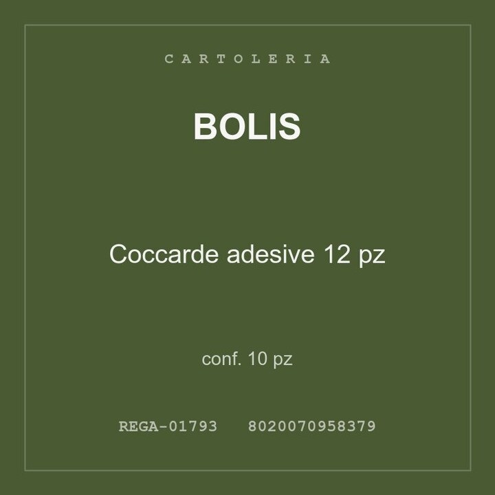 Bolis Coccarde adesive 12 pz — conf. 10 pz