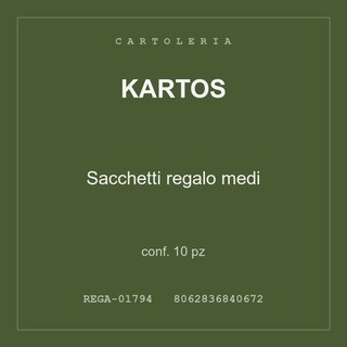 Kartos Sacchetti regalo medi — conf. 10 pz