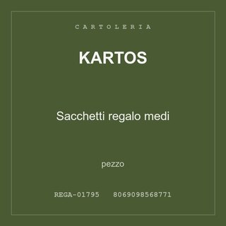 Kartos Sacchetti regalo medi — conf. 2 pz