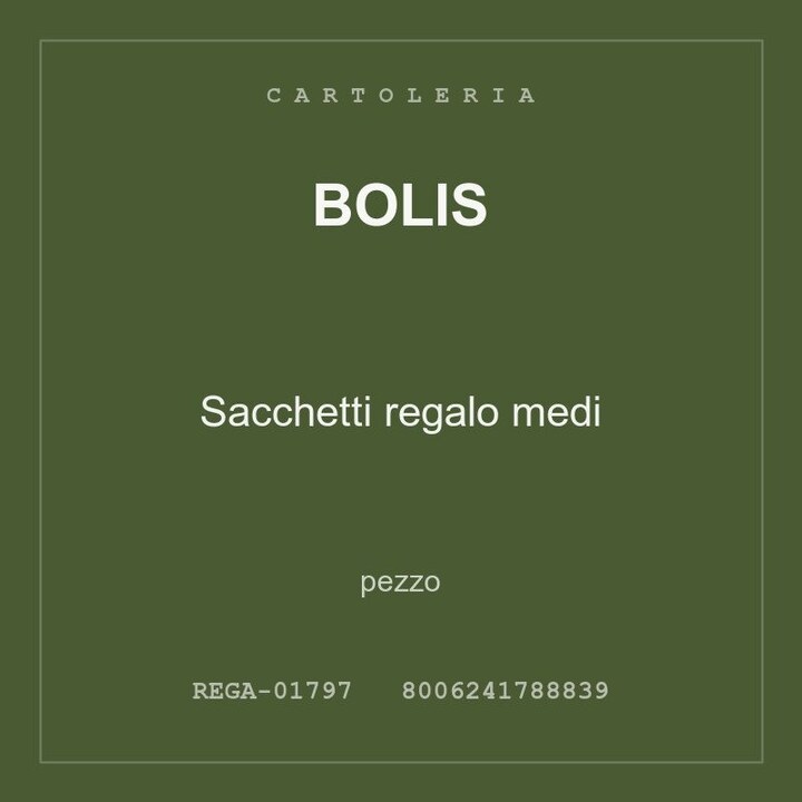 Bolis Sacchetti regalo medi — conf. 2 pz