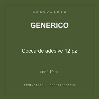 Generico Coccarde adesive 12 pz — conf. 5 pz