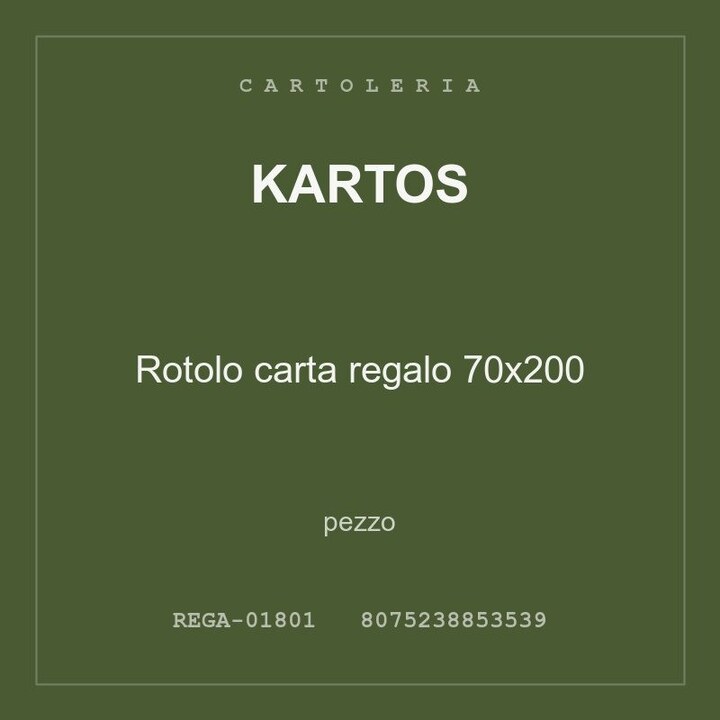 Kartos Rotolo carta regalo 70x200 — conf. 3 pz