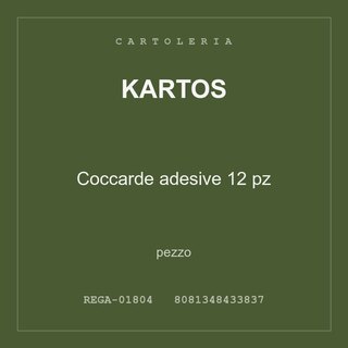 Kartos Coccarde adesive 12 pz — pezzo