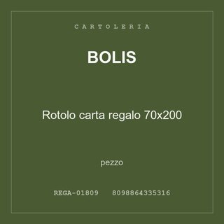 Bolis Rotolo carta regalo 70x200 — conf. 2 pz
