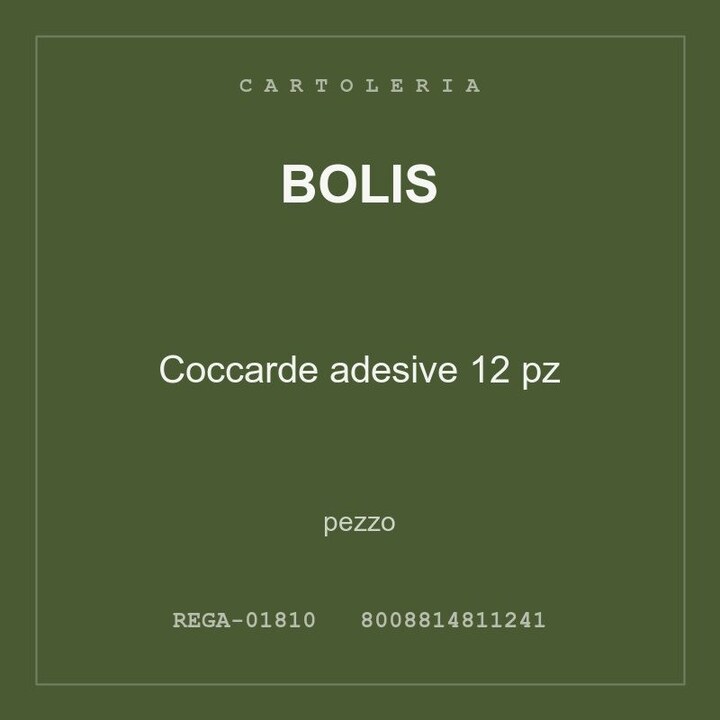 Bolis Coccarde adesive 12 pz — conf. 2 pz
