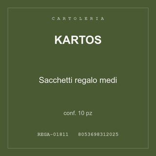 Kartos Sacchetti regalo medi — conf. 5 pz