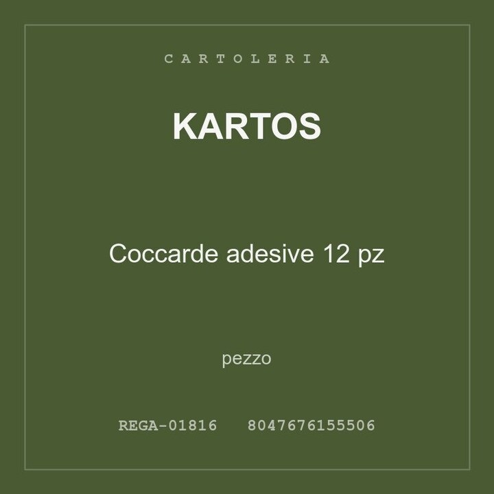 Kartos Coccarde adesive 12 pz — conf. 2 pz