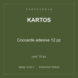 Kartos Coccarde adesive 12 pz — conf. 10 pz