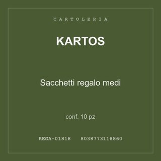 Kartos Sacchetti regalo medi — conf. 20 pz