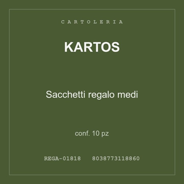 Kartos Sacchetti regalo medi — conf. 20 pz