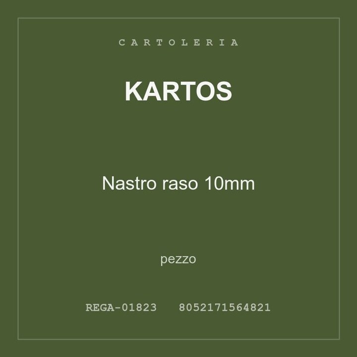 Kartos Nastro raso 10mm — conf. 3 pz