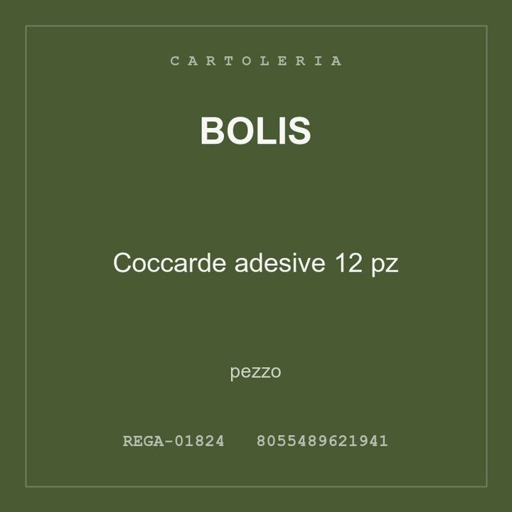 Bolis Coccarde adesive 12 pz — conf. 4 pz