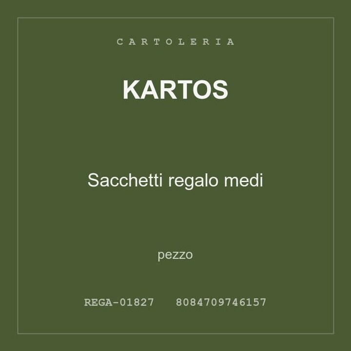 Kartos Sacchetti regalo medi — conf. 3 pz