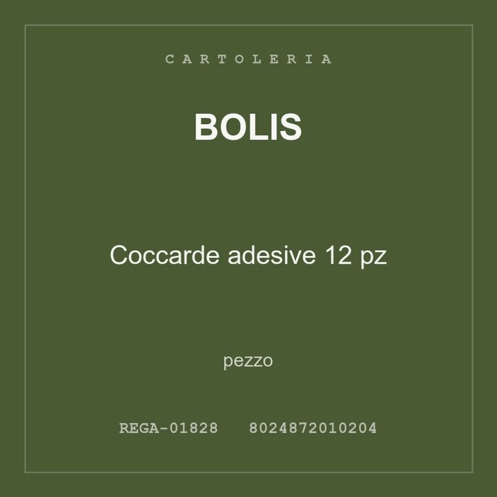 Bolis Coccarde adesive 12 pz — conf. 6 pz