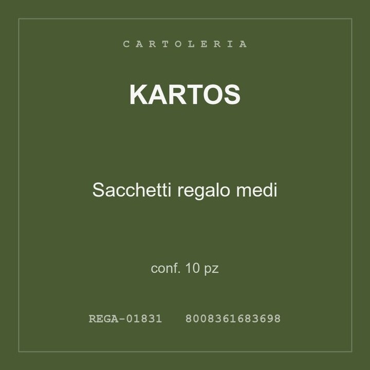 Kartos Sacchetti regalo medi — conf. 30 pz