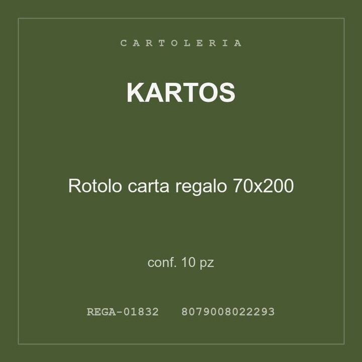 Kartos Rotolo carta regalo 70x200 — conf. 20 pz