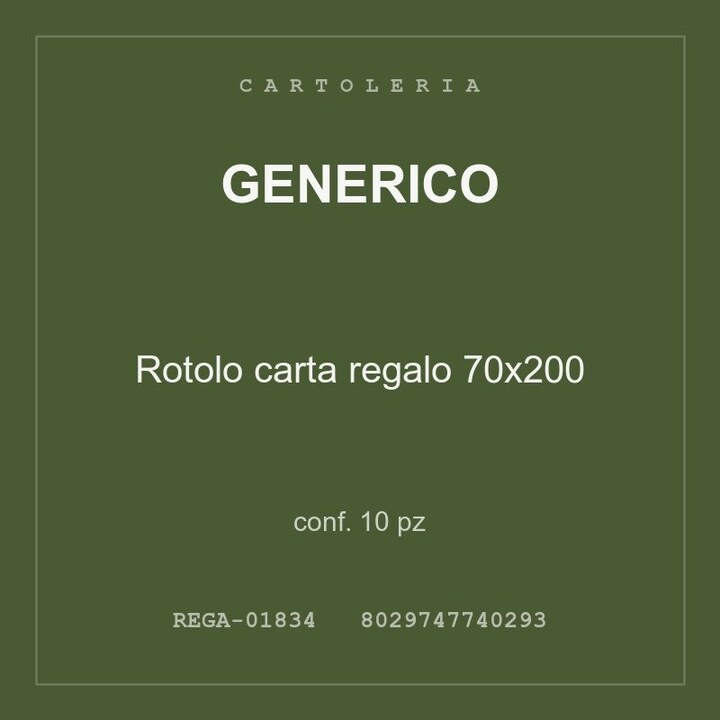 Generico Rotolo carta regalo 70x200 — conf. 5 pz