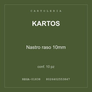 Kartos Nastro raso 10mm — conf. 20 pz