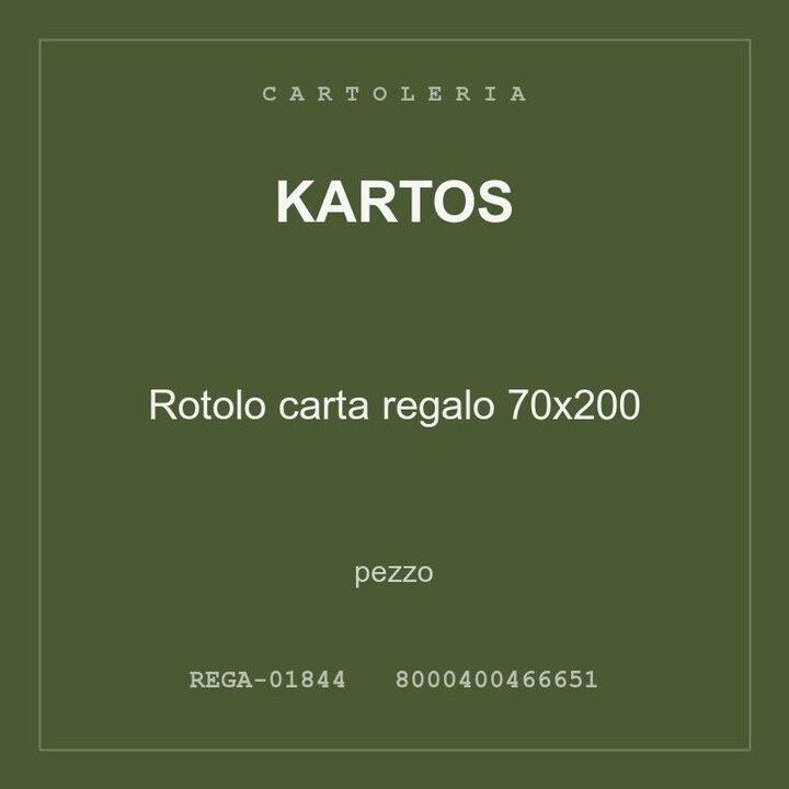 Kartos Rotolo carta regalo 70x200 — conf. 4 pz