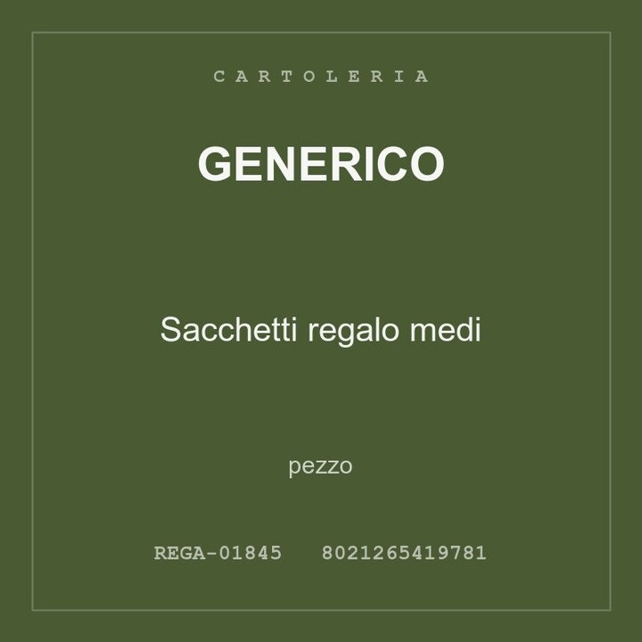 Generico Sacchetti regalo medi — conf. 2 pz