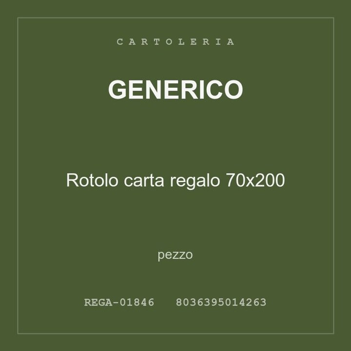 Generico Rotolo carta regalo 70x200 — conf. 2 pz