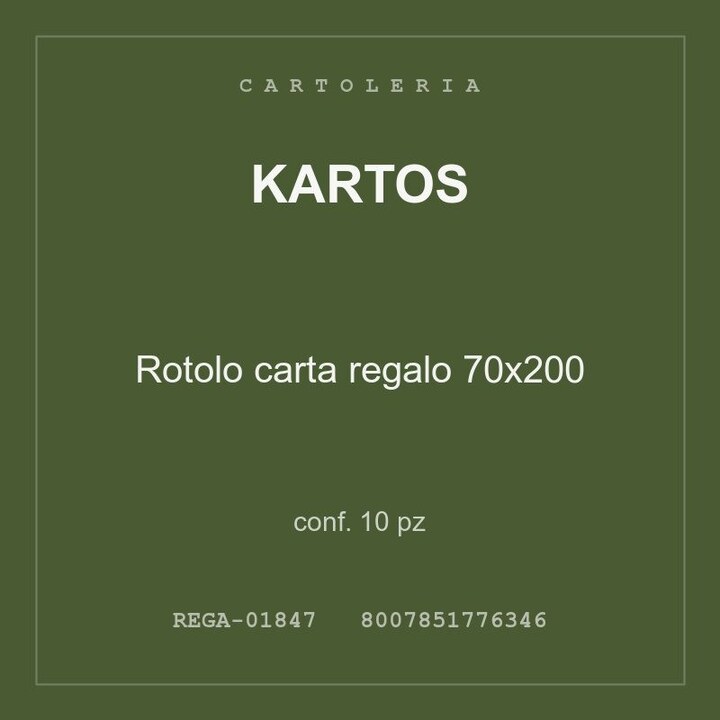 Kartos Rotolo carta regalo 70x200 — conf. 2 pz