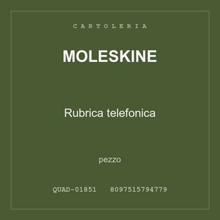 Moleskine Rubrica telefonica — pezzo