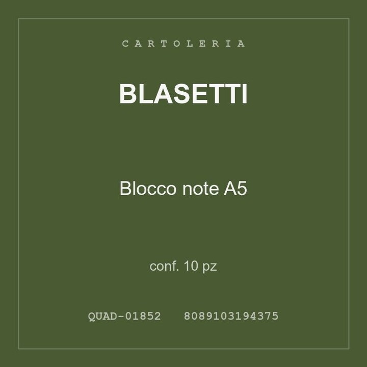 Blasetti Blocco note A5 — conf. 10 pz