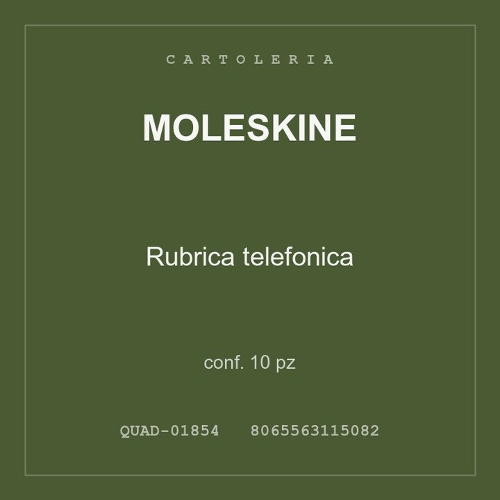 Moleskine Rubrica telefonica — conf. 10 pz