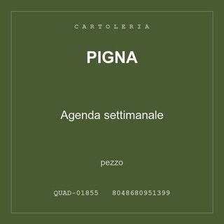 Pigna Agenda settimanale — pezzo
