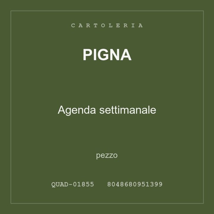 Pigna Agenda settimanale — pezzo