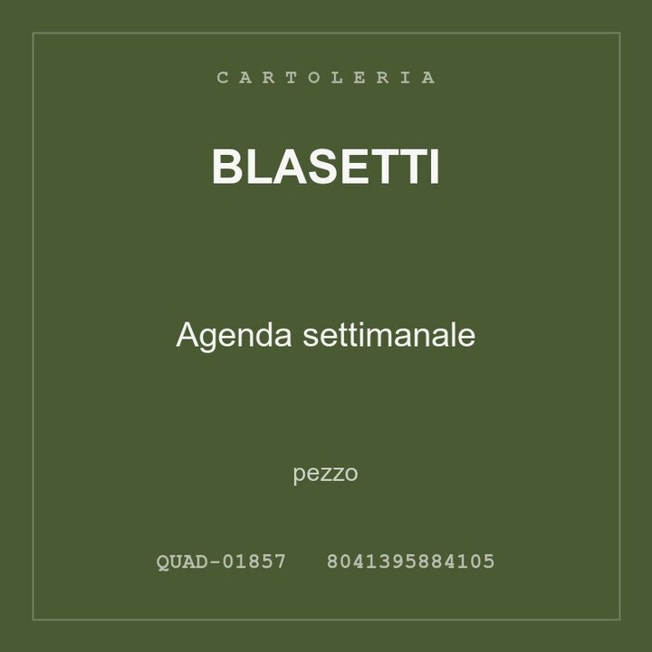 Blasetti Agenda settimanale — conf. 2 pz