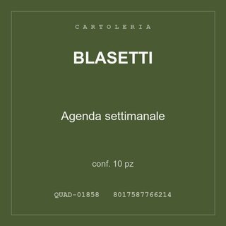 Blasetti Agenda settimanale — conf. 10 pz
