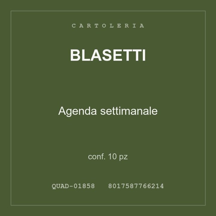 Blasetti Agenda settimanale — conf. 10 pz