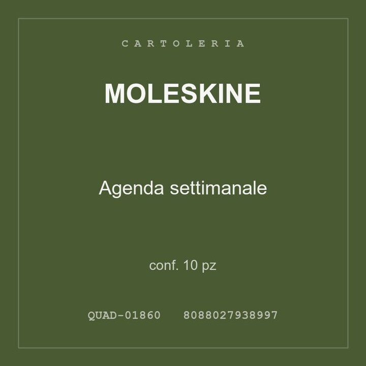 Moleskine Agenda settimanale — conf. 10 pz