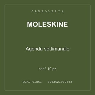 Moleskine Agenda settimanale — conf. 5 pz