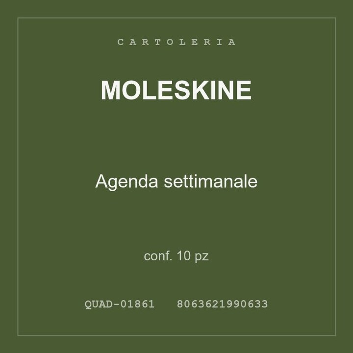Moleskine Agenda settimanale — conf. 5 pz