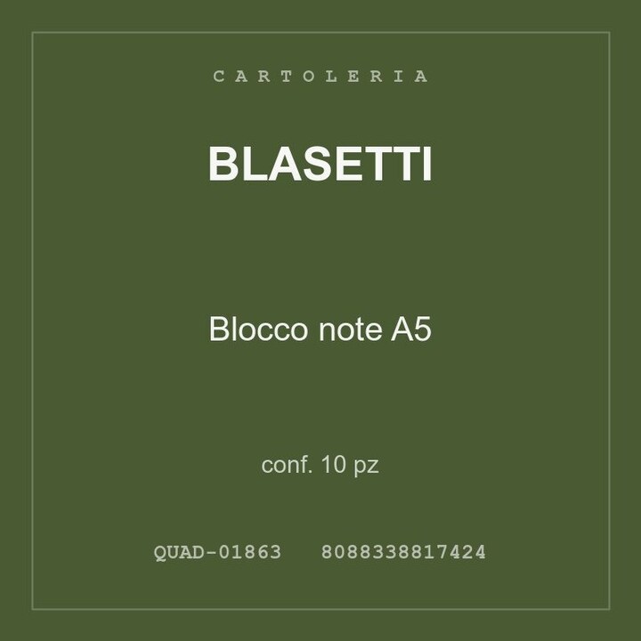 Blasetti Blocco note A5 — conf. 5 pz