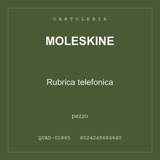 Moleskine Rubrica telefonica — conf. 2 pz