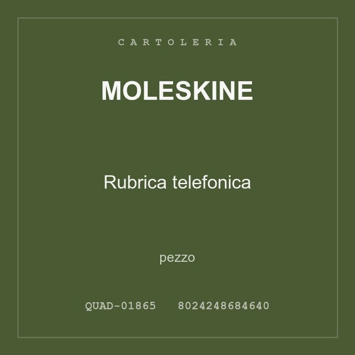 Moleskine Rubrica telefonica — conf. 2 pz