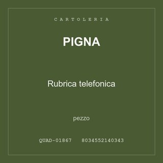 Pigna Rubrica telefonica — conf. 2 pz