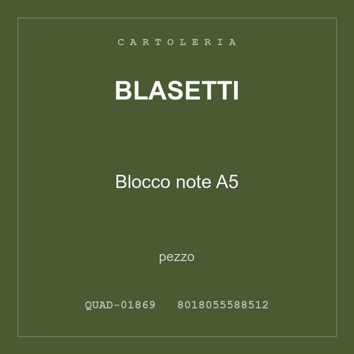 Blasetti Blocco note A5 — pezzo