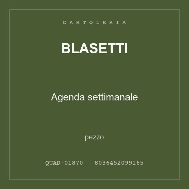 Blasetti Agenda settimanale — conf. 3 pz